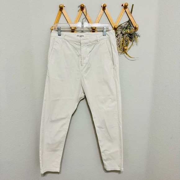 Nili Lotan Paris Pant in Eggshell Drop Crotch Cotton Twill Size 2 Edgy USA Work - Picture 4 of 13